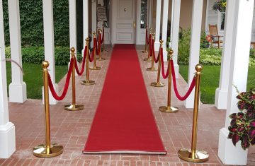 Red Carpet and Brass Stanchions
